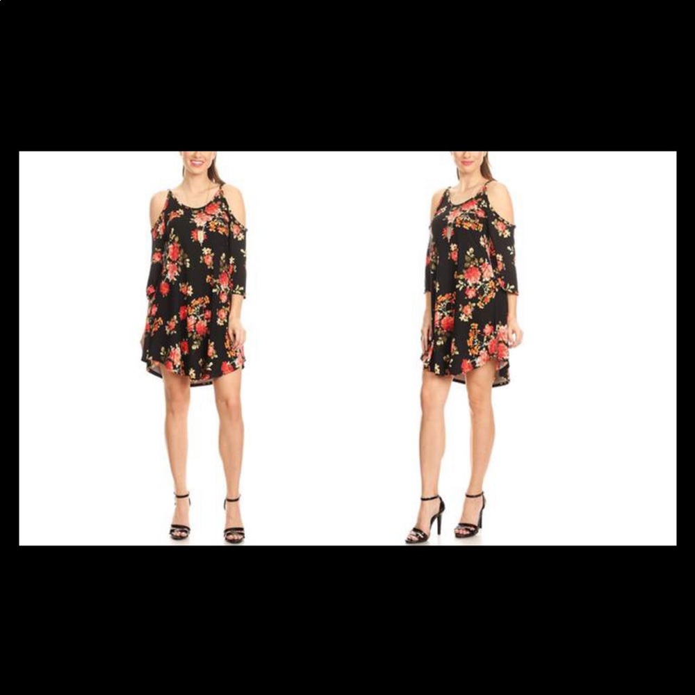 Black Cold Shoulder Dress